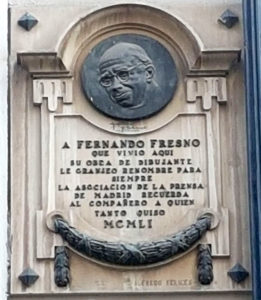 Placa en homenaje a Fernando Fresno